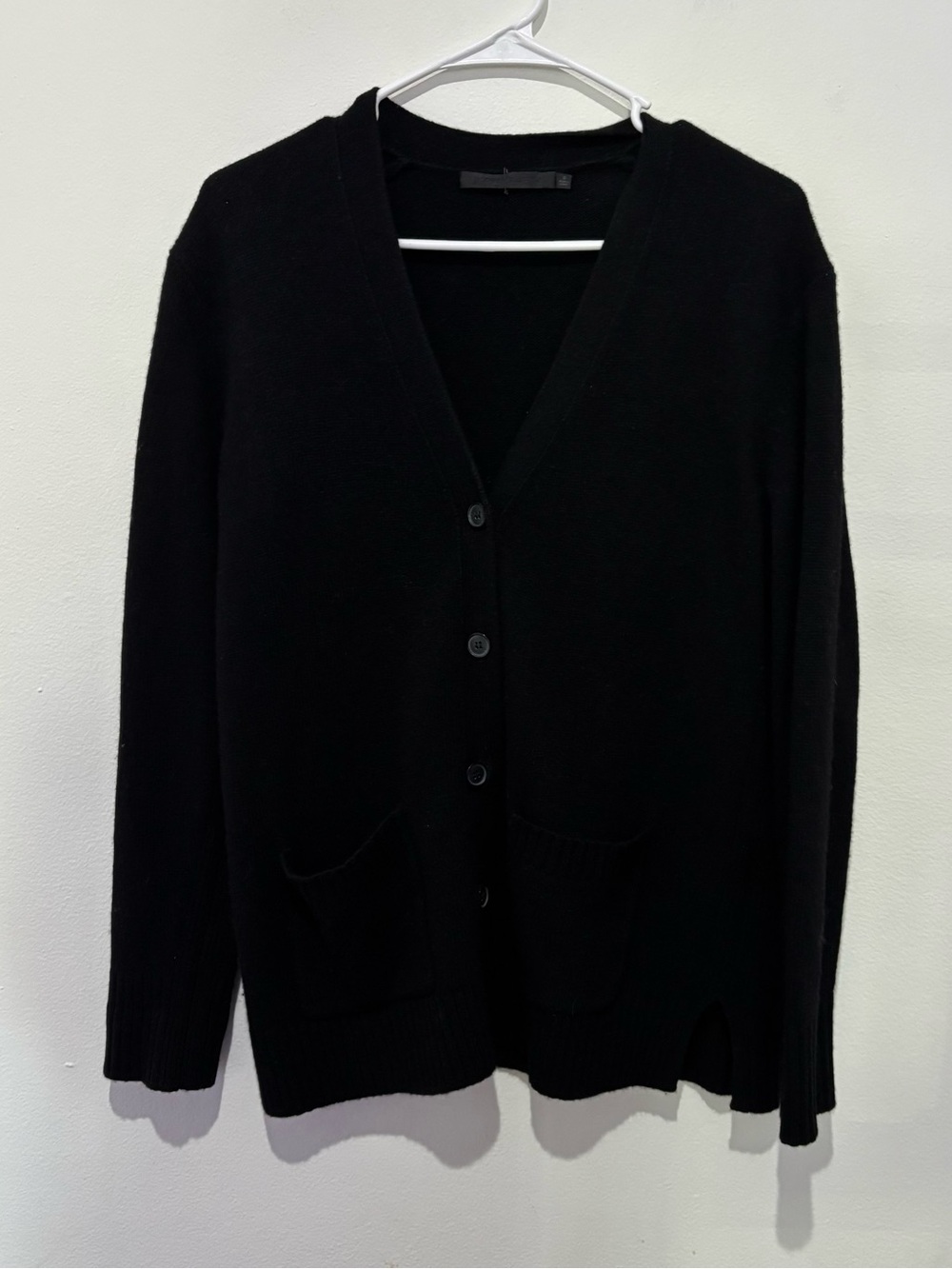 Jenni Kayne Black Wool Cashmere Blend Cardigan Size Small